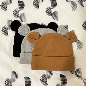 Baby bear toque beanies set of 3